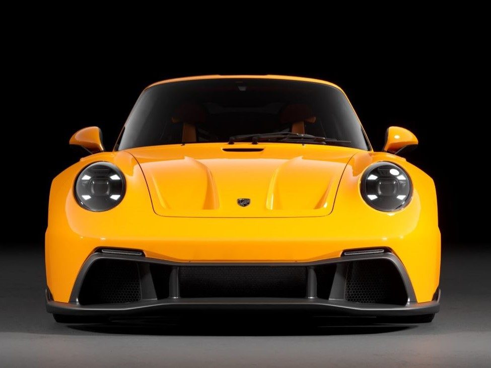 Kalmar Automotive 9x9 Porsche in yellow front view