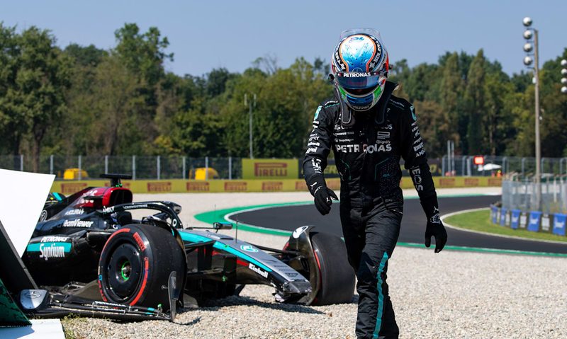 Kimi Antonelli walks away from crash during first free practice session before the Italian Grand Prix.