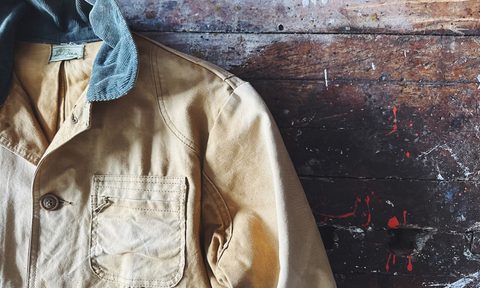 LL Bean Field coat flat lay