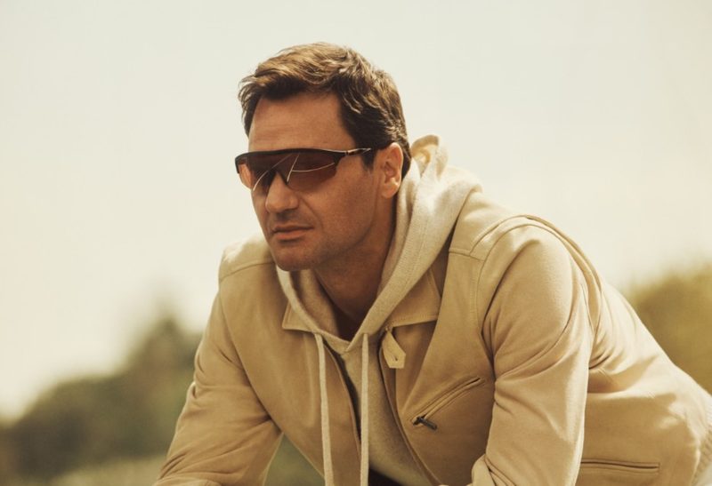 Man in Oliver Peoples sport sunglasses