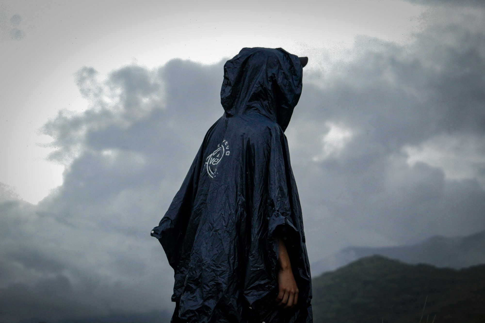 Man in pancho