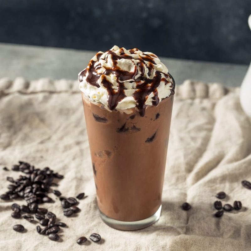 Iced mocha coffee
