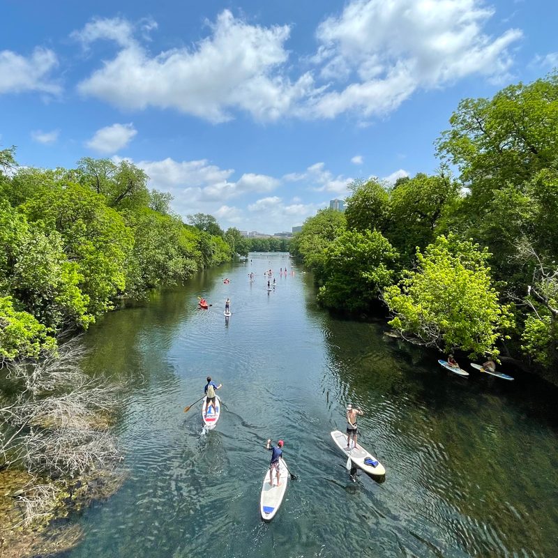 Paddleboarding on Barton Creek