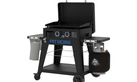 The Pit Boss Ultimate Outdoor Gas 2-Burner Griddle on a white background.