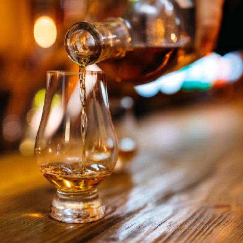 Pouring scotch