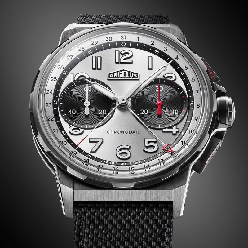 Angelus Chronodate Titanium in Magnetic Silver