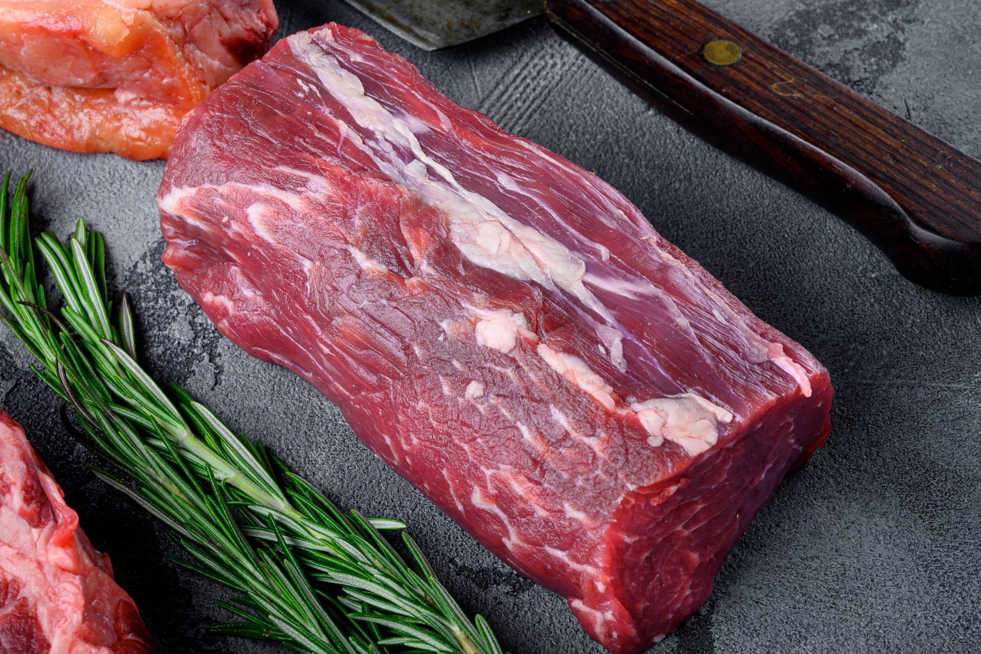 Raw beef tenderloin