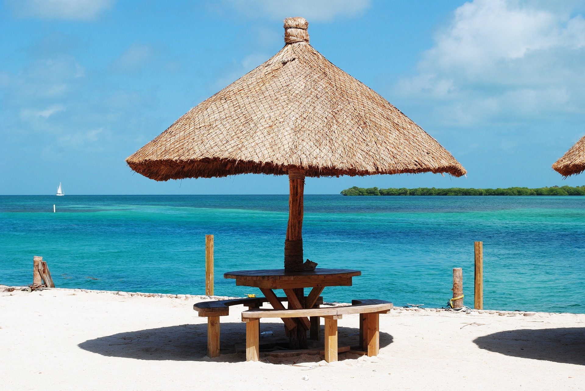 Belize beach scene on Caye Caulker