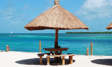 Belize beach scene on Caye Caulker