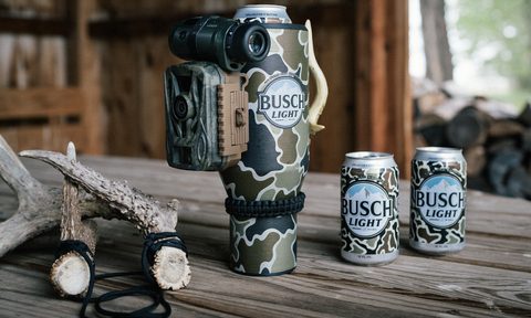 Busch Light Camo C.U.P. and cans.
