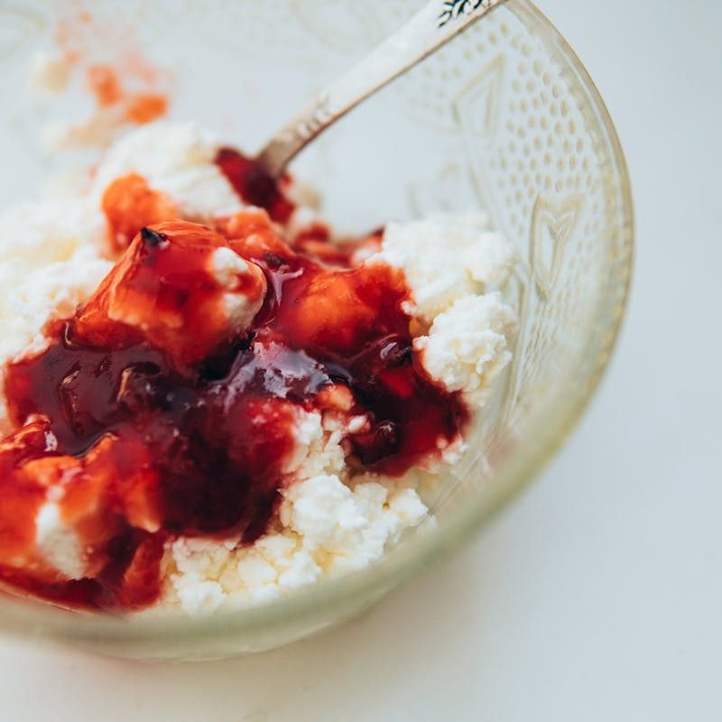 Cottage cheese with fruit
