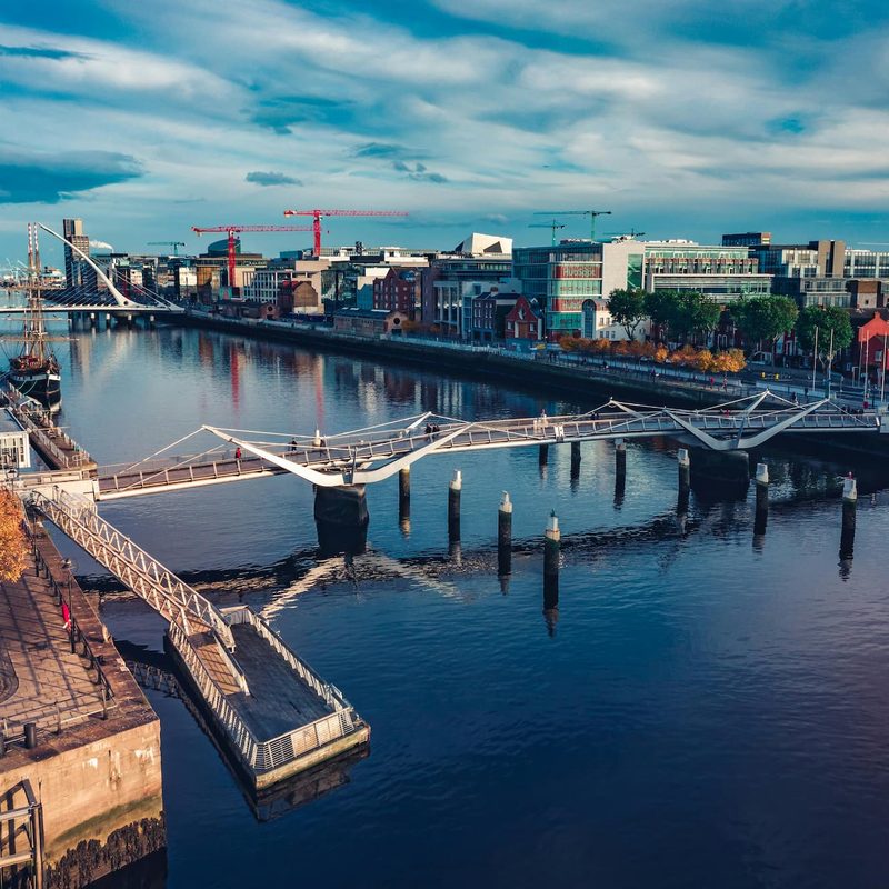 Bridge under the blue sky, Dublin, Ireland