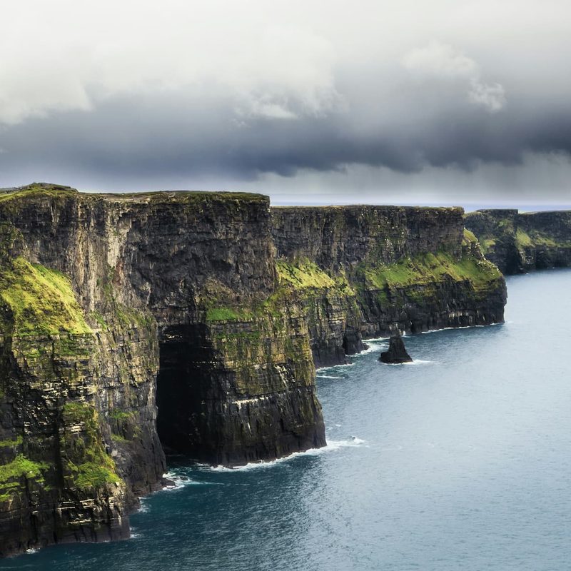 Cliffs of Moher during a foggy day in Ireland