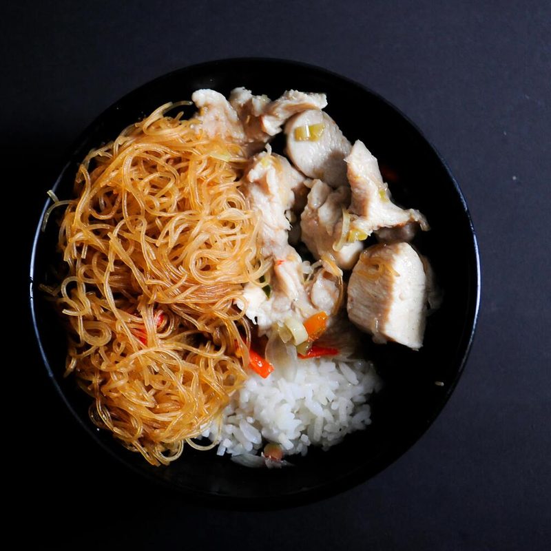 Chicken and rice.