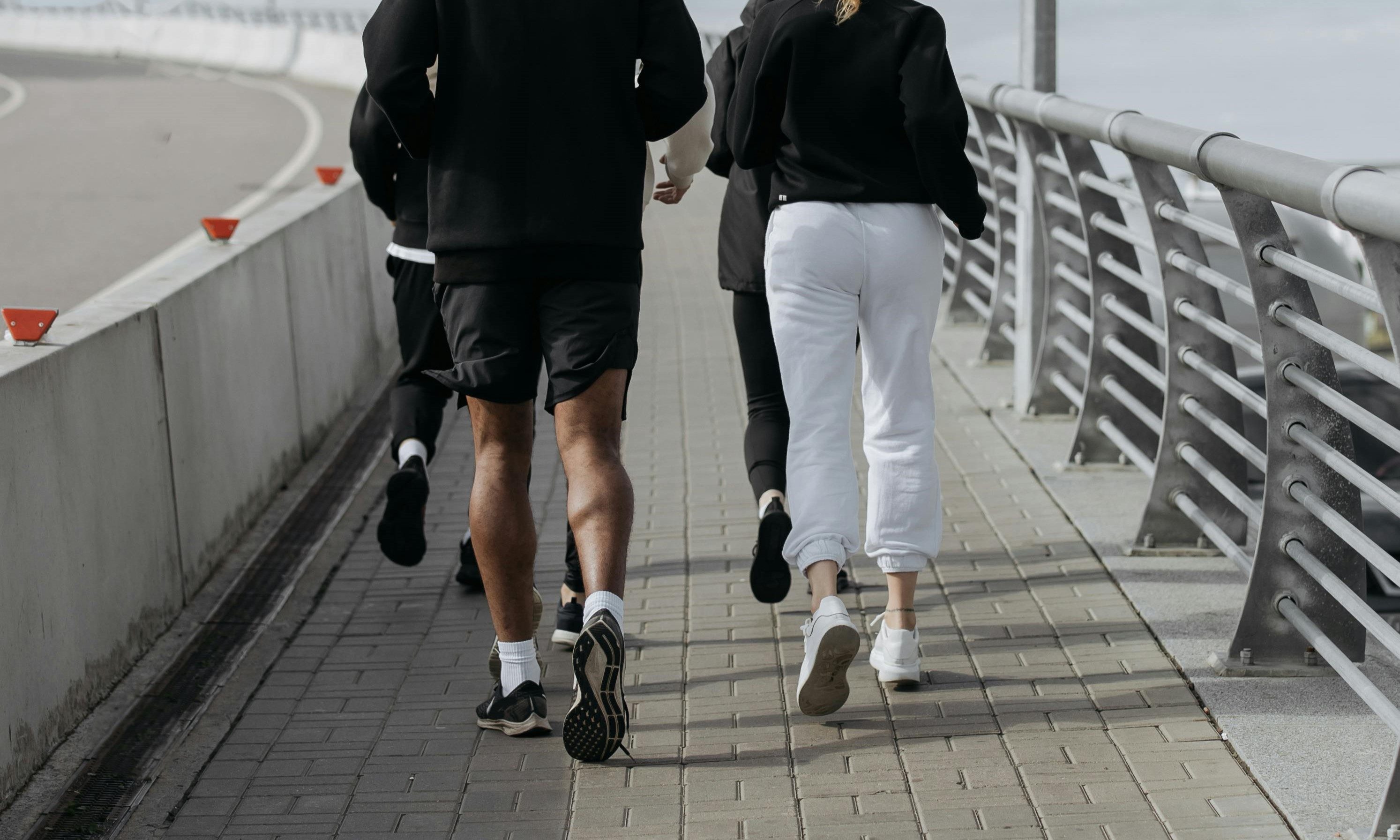 Group of people wearing running socks.