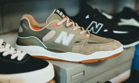 New balance shoes on shelves