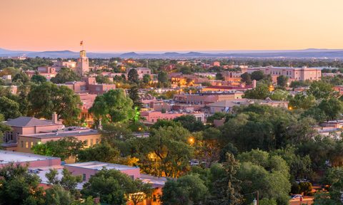 Sky view of Santa Fe