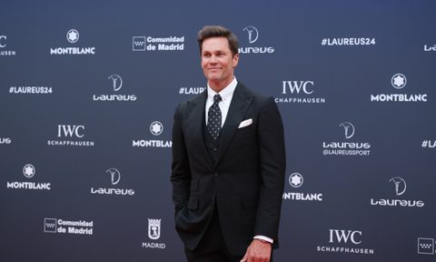 Tom Brady on the red carpet in a suit
