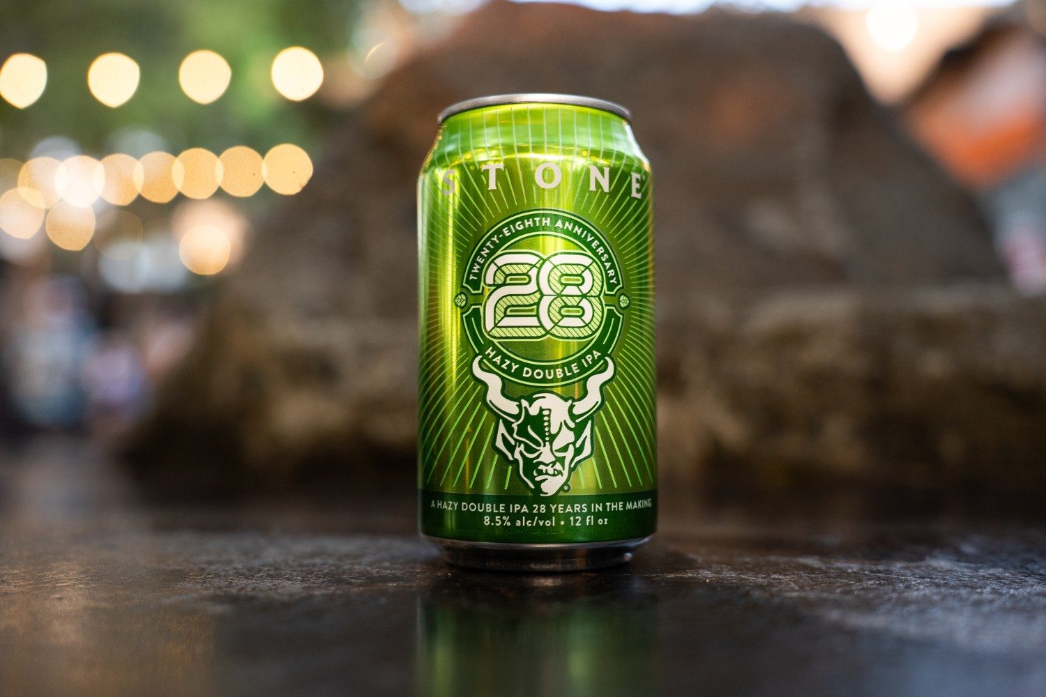 Stone Brewing 28th anniversary hazy double IPA.