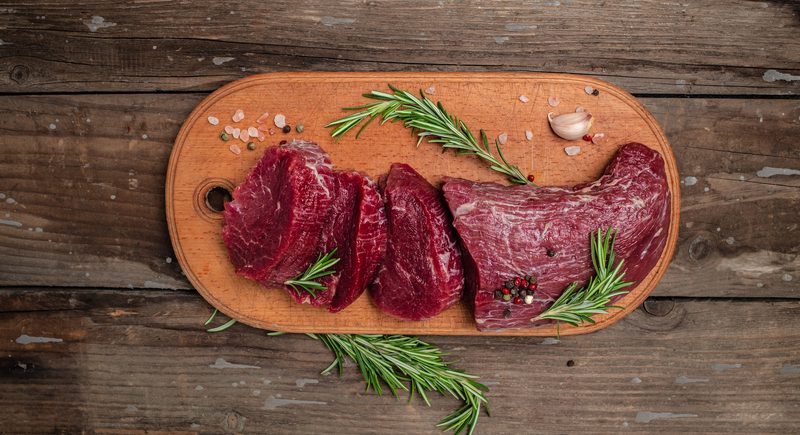 Beef tenderloin, raw