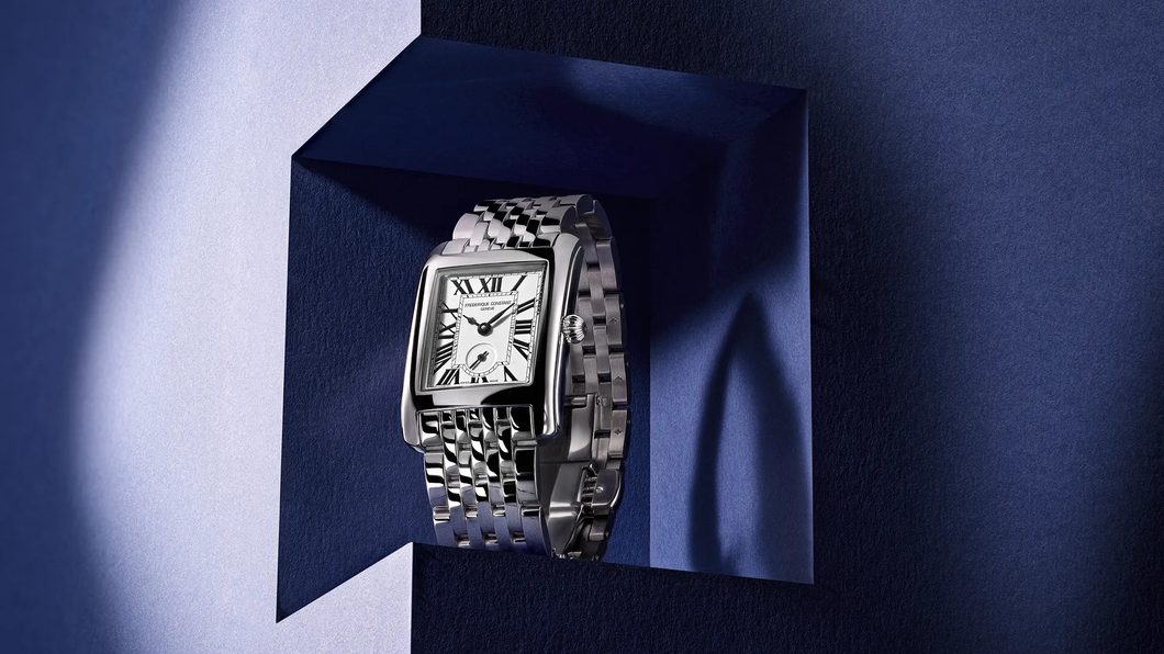 Frederique Constant stainless steel case watch in platform