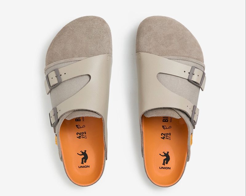 overhead view of the new birkenstock clog