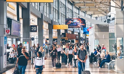 A busy day in the austin airport
