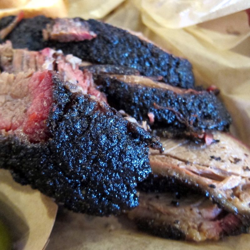 A slice of brisket from Franklin Barbecue