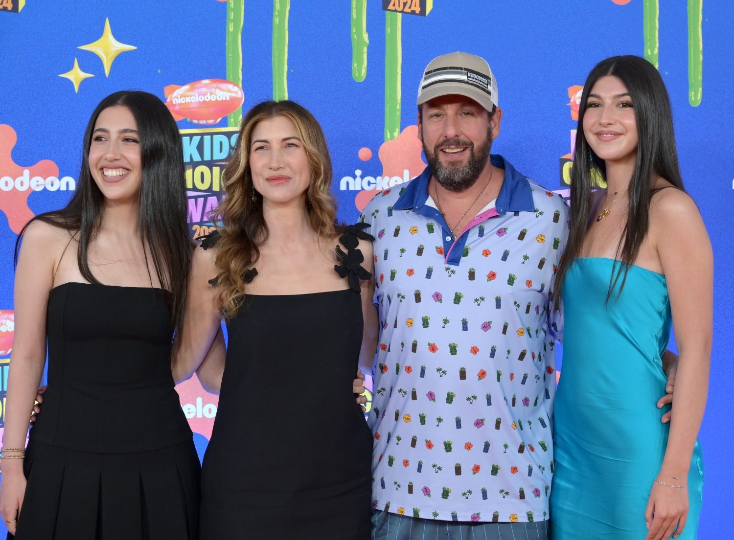 Adam Sandler with his family