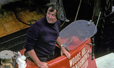Al standing on top of the Alvin submersible that went to wreckage of Titanic in 1986