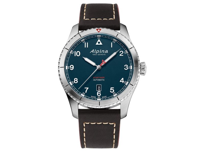 The Alpina Startimer Swiss Automatic Watch on a white background.