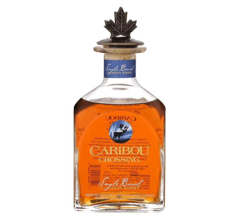 Caribou Crossing Canadian Whisky on white background