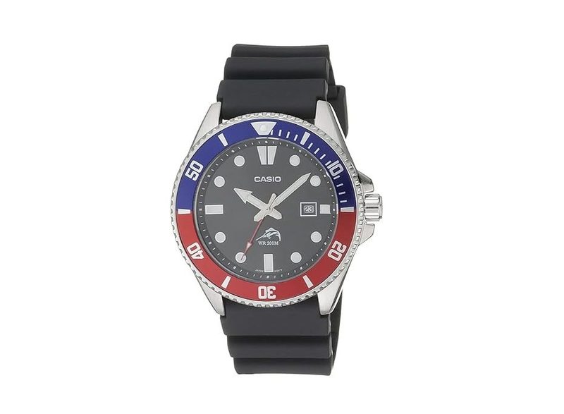 The Casio MDV-106B-1A2VCF has a resin strap.