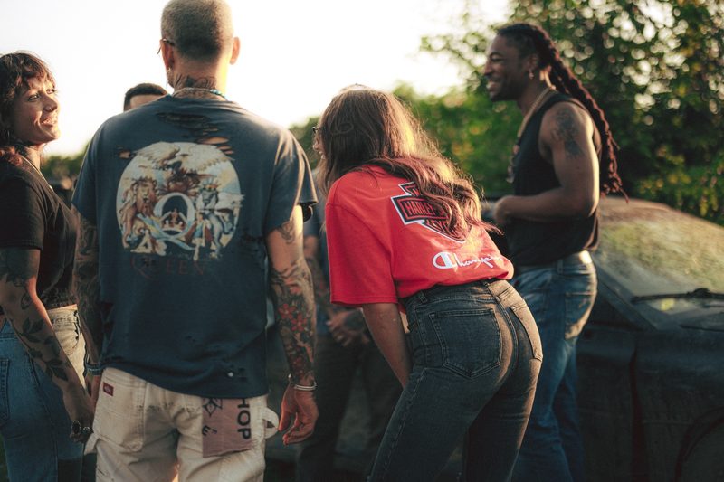 Champion x Harley Davidson group of people