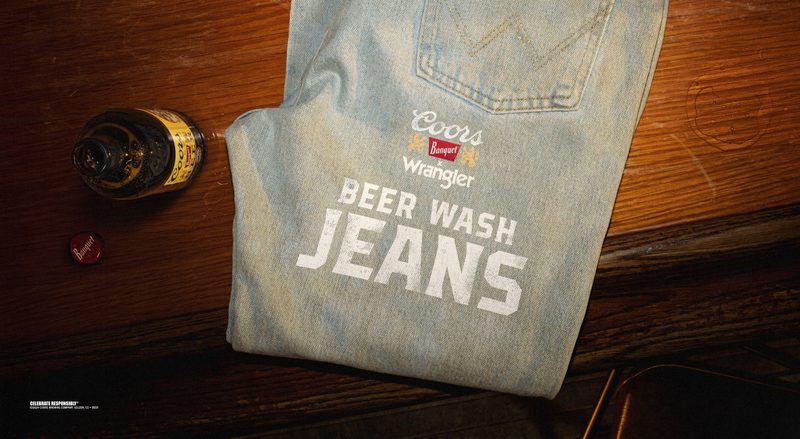 Coors Banquet x Wrangler with beer bottle