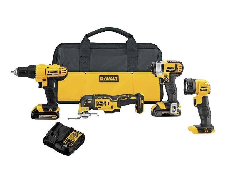 This DeWalt 20V Max toolkit comes with 4 tools.