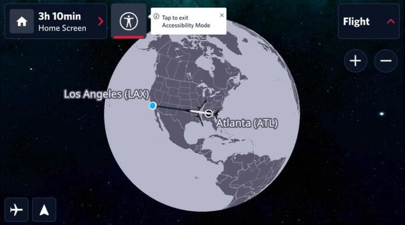 Delta Air Lines flight map