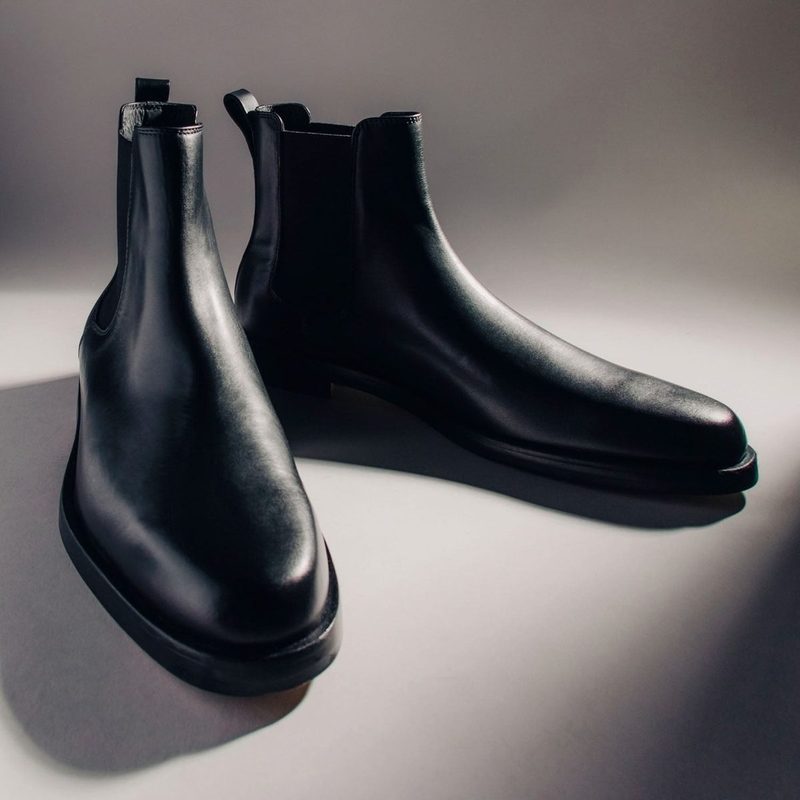black chelsea boots from koio