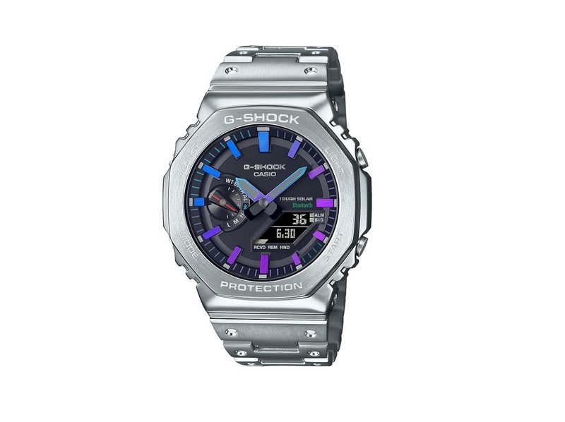 The G-Shock GM-B2100PC Full Metal brings a big metal upgrade to the 2100 line's classic shape.