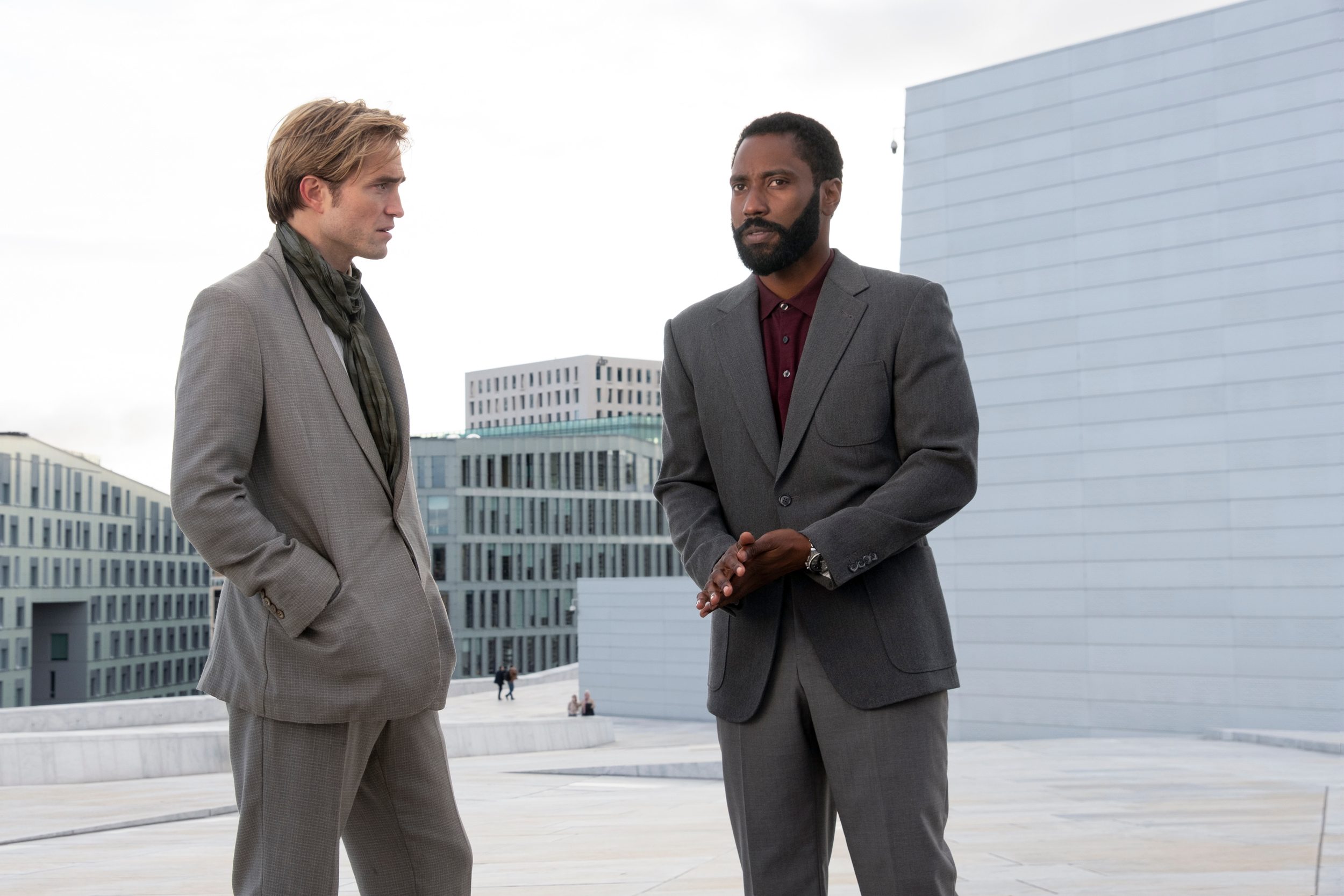 John David Washington and Robert Pattinson in Tenet.
