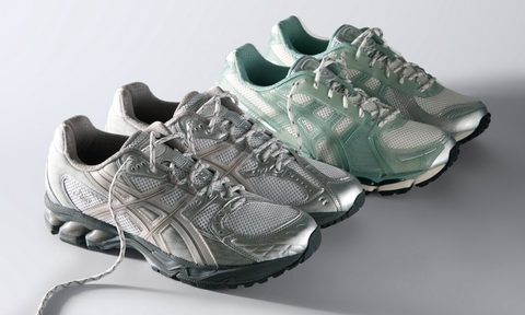 close up on two sneakers on floor