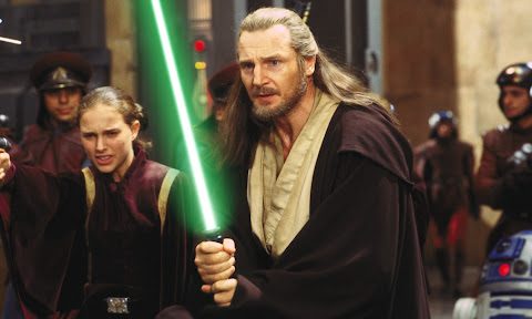 Liam Neeson and Natalie Portman in The Phantom Menace