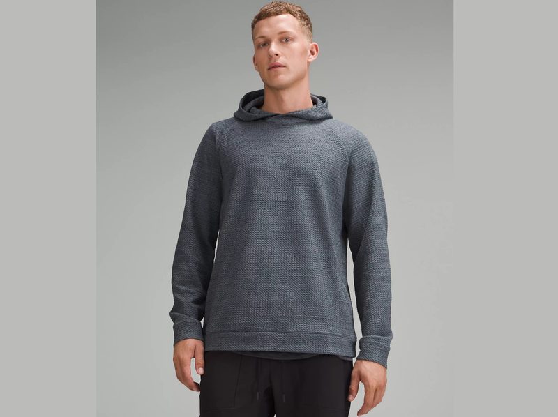 This cotton hoodie from Lululemon has real texture and a solid look.