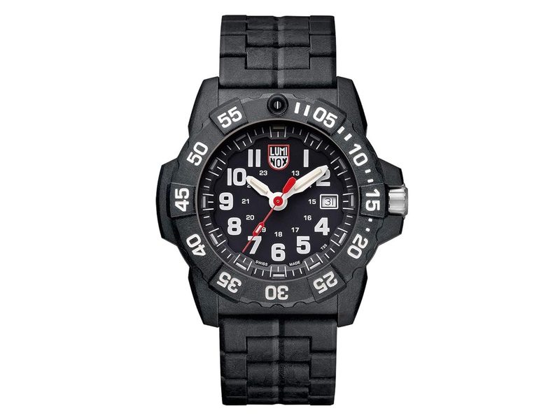 A front view of the Luminox NavySEAL Carbon Compound 3500.