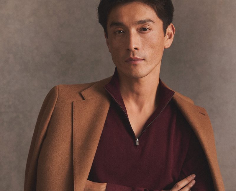 Man in eton zip sweater