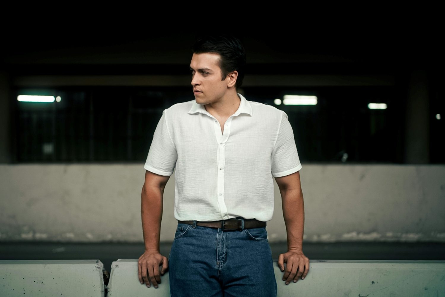 Man in jeans and white button-down
