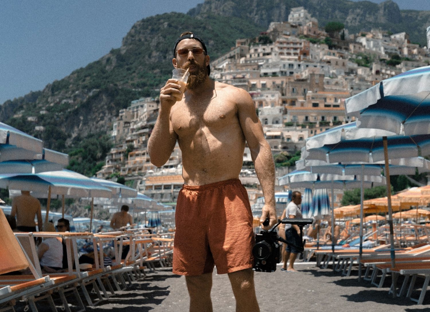 Man on an Italian beach