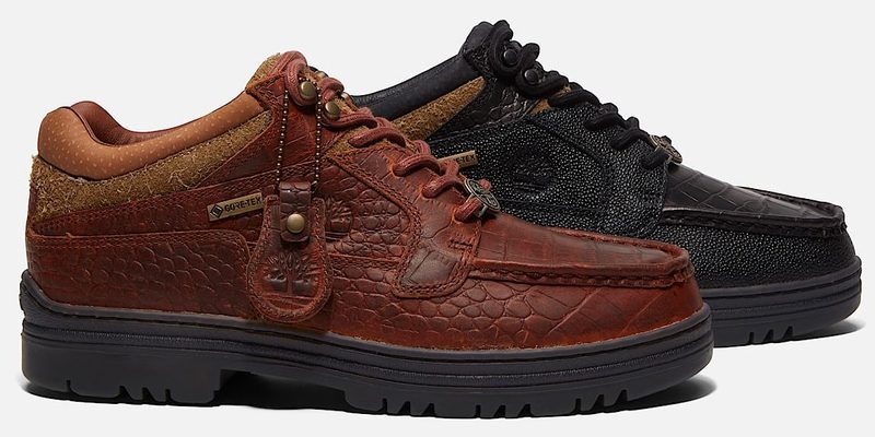 two leather timberland boots