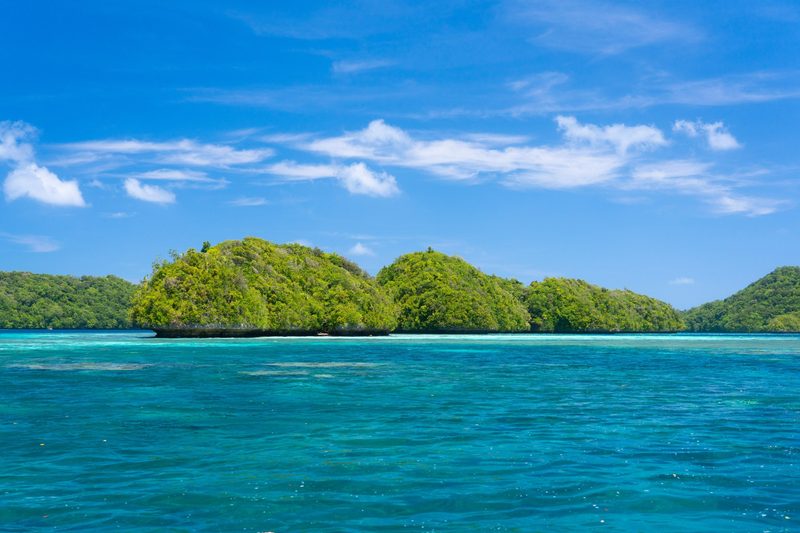 Palua ocean and island