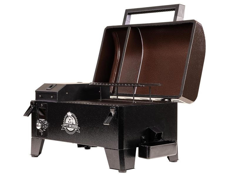 The Pit Boss Mahogany Series Tabletop Wood Pellet Grill on a white background.